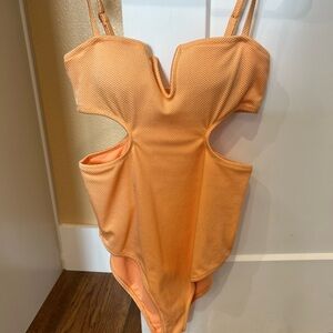 Aerie Peach One-Piece Swimsuit Small
